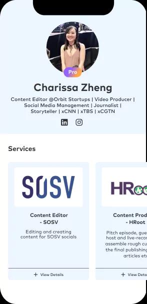 Top Star Charissa Zheng Linkstar Profile Mobile